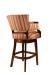 Style Upholstering #6705 Upholstered Wood Swivel Bar Stool with Arms - Back