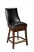 Style Upholstering #671 Transitional Wood Swivel Bar Stool with Back