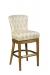 Style Upholstering #687 Upholstered Wood Swivel Bar Stool with Back