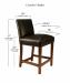 Style Upholstering's #696 Counter Height Dimensions
