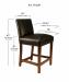 Style Upholstering's #696 Bar Height Dimensions