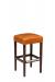 Style Upholstering #696B Upholstered Backless Wood Bar Stool with Chrome Footrest
