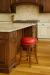 Style Upholstering's 711 Backless Bar Stool with Red Leather in Traditional Kitchen