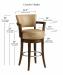 Style Upholstering's #714 Counter Height Dimensions