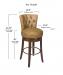 Style Upholstering's 721 Bar Height Dimensions