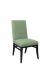 Style Upholstering's 1201 Black Dining Chair with Sage Green Fabric