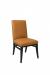 Style Upholstering's 1201 Black Wood Dining Chair with Camel Leather