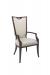 Style Upholstering #1204A Transitional Upholstered Dining Arm Chair with Handle Pull