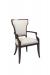 Style Upholstering #1205A Transitional Wood Upholstered Dining Arm Chair