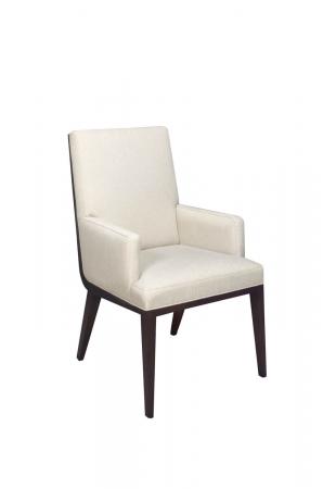 Style Upholstering #1206A Modern Upholstered Dining Arm Chair