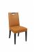 Style Upholstering's 6644 Black Wood Dining Chair with Camel Leather