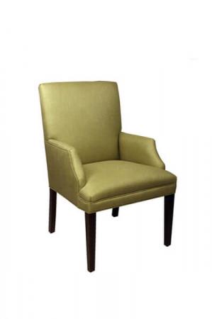 Style Upholstering #800 Modern Wood Upholstered Dining Arm Chair