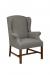 Style Upholstering's 2405 Gray Wingback Wood Chair with Arms