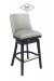 Style Upholstering #671 Swivel Upholstered Wood Bar Stool with Back - Quick Ship