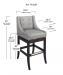 Style Upholstering's 101 Quick Ship Swivel Bar Height Dimensions