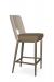 Amisco's Chase Transitional Farmhouse Non-Swivel Bar Stool with Back - Side View