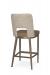 Amisco's Chase Transitional Farmhouse Non-Swivel Bar Stool with Back - Back View