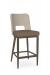 Amisco's Chase Transitional Farmhouse Non-Swivel Bar Stool with Back