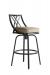 Mallin's M Series Swivel Black Outdoor Bar Stool with Low Back - MB-008