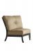 Mallin's Eclipse Modern Dining Armless Chair in Black and Beige