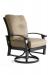 Mallin's Georgetown Outdoor Swivel Rocking Dining Armchair in Black and Beige
