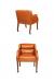 Style Upholstering #411 Upholstered Game Chair with Arms and Casters - View of Back