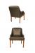 Style Upholstering #5109 Wood Game Arm Chair with Casters - Side and Back