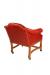 Style Upholstering's 170CN Upholstered Wood Caster Game Arm Chair with Nailhead Trim - Back