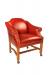 Style Upholstering's 170CN Upholstered Wood Caster Game Arm Chair with Nailhead Trim