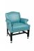 Style Upholstering's 2108CN Traditional Wood Dining Arm Chair in Blue Leather