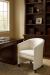 Style Upholstering's 232 Modern White Dining Chair with Casters in Luxury Home Office