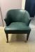 Style Upholstering's 40C Green Leather Dining Chair with Casters