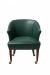 Style Upholstering's 40C Green Leather Arm Chair with Casters