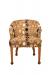 Style Upholstering #40 Wood Game Dining Chair with Arms and Casters - Front