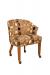 Style Upholstering #40 Wood Game Dining Chair with Arms and Casters