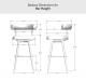 Amisco's Barbara Bar Height Dimensions