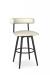 Amisco's Barbara Metal Swivel Bar Stool with Curved Back