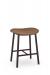 Amisco's Willo Brown Backless Bar Stool with Caramel Vinyl