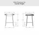 Amisco's Willo Counter Height Dimensions