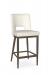 Amisco's Bryana Bronze Modern Bar Stool with Curved Back