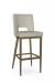 Amisco's Bryana Gold Metal Bar Stool with High Back