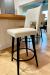 Amisco's Bryana Black Modern Swivel Bar Stool in Customer's Kitchen