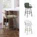 Amisco's Tricia Custom Made Modern Low Back Bar Stool with Arms