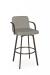 Amisco's Tricia Bronze Swivel Bar Stool with Low Back and Arms