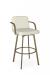 Amisco's Tricia Gold Swivel Bar Stool with Low Back and Arms