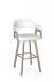 Amisco's Carmen Champagne Gold Swivel Bar Stool with Arms