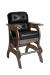 Darafeev's Mann Sports Theater Chair in Oak Wood and Black Leather