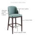 Customize this stool by selecting your inside seat cushion and alternate back cushion, frame finish, and metal footplate finish.