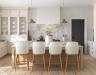 IH Seating Serafina Classic Wood Bar Stools in Kitchen