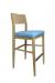 IH Seating's Jamie Natural Wood Bar Stool with Back - Front Side